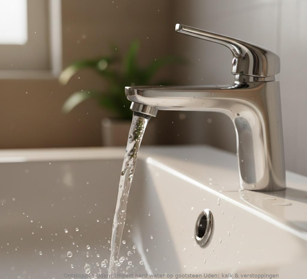 Impact hard water op gootsteen Uden: kalk & verstoppingen