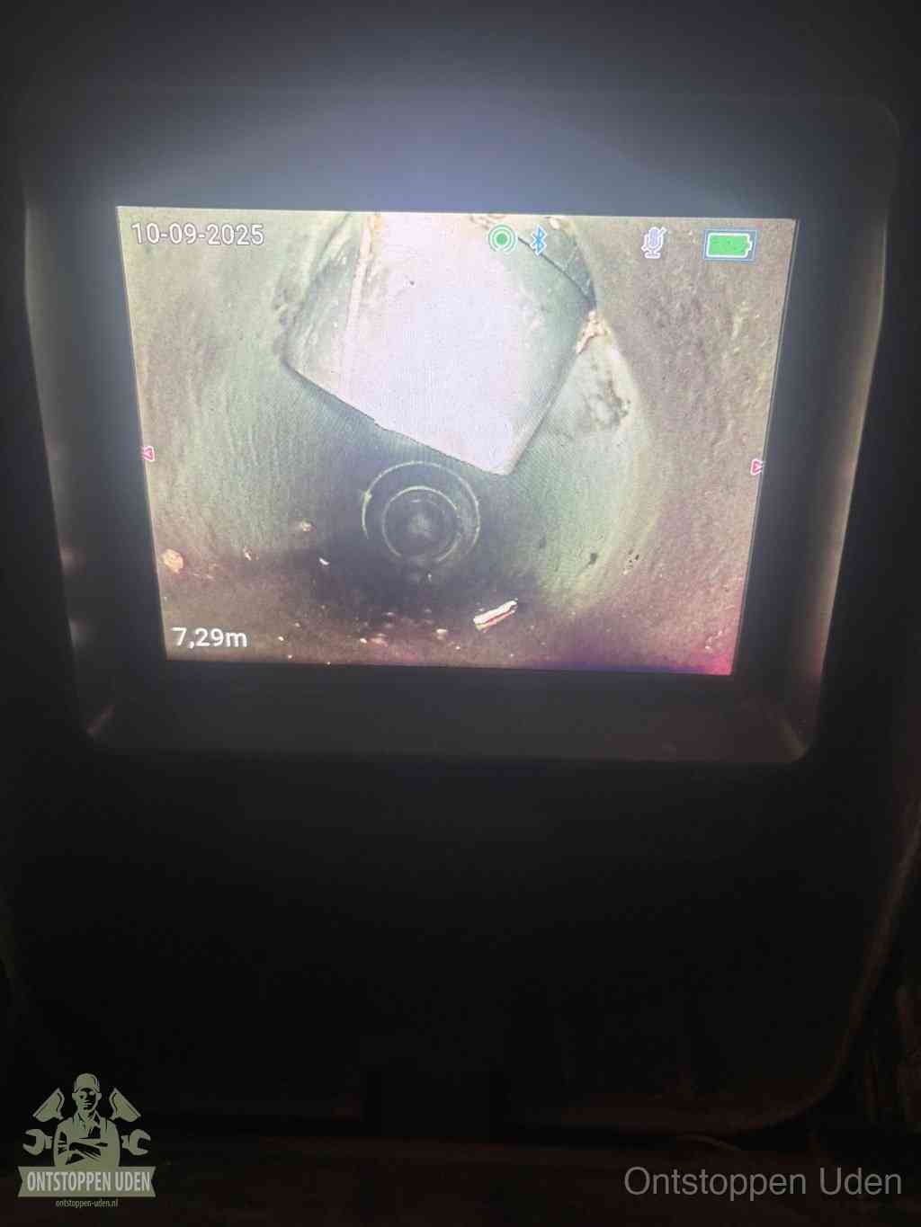 Rioolverzakking camerabeeld in Uden